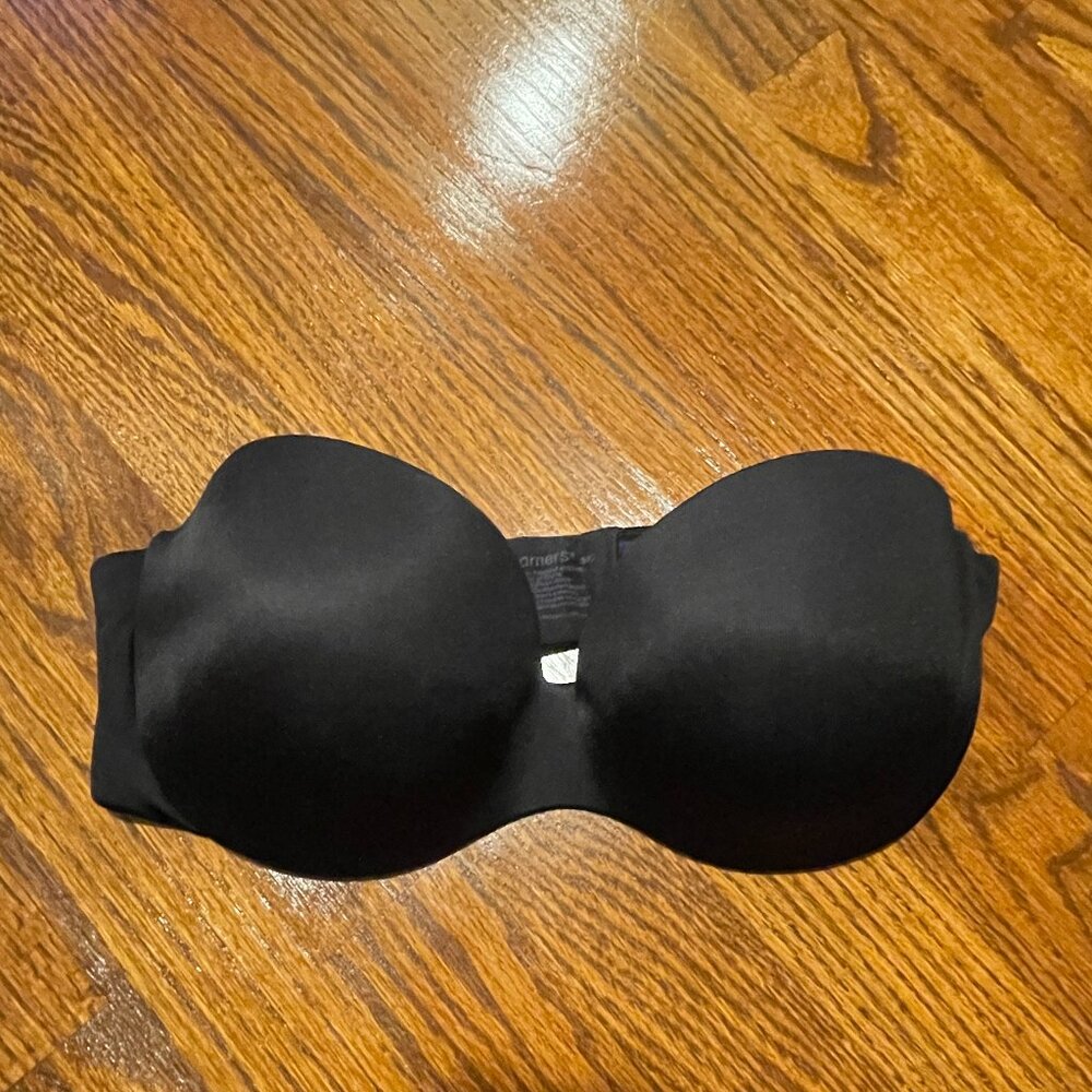 Warner's Black Strapless Bra - Size 34C